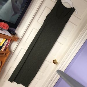 Gap forest green maxi dress